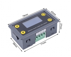 Coulometer Meter Lead-acid Battery Voltage Monitor, Battery Capacity Monitor 30A Charge/Discharge Controller 6V-60V LCD Display